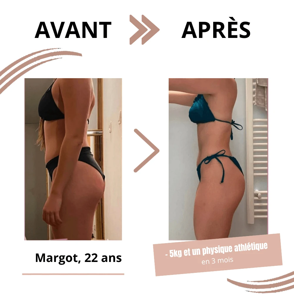 Margot, 22 ans, -5 kg et un physique athlétique en 3 mois